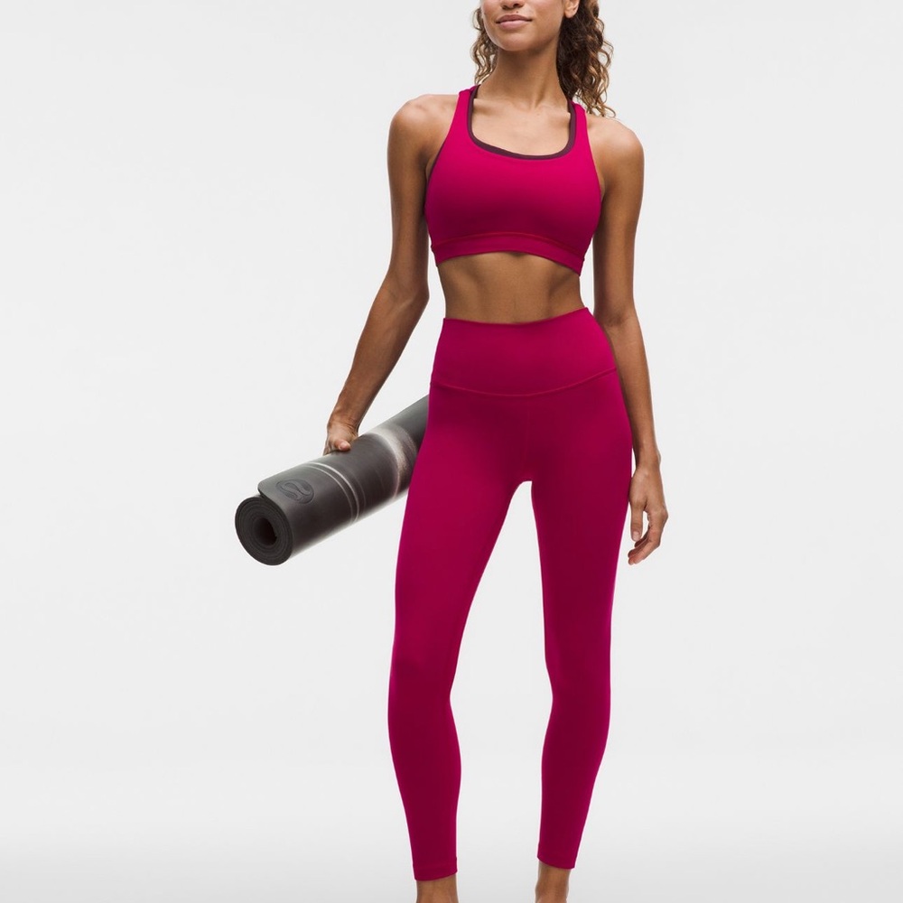 Lulu lemon align Fuchsia Sports Bra and High-Waist Leggings